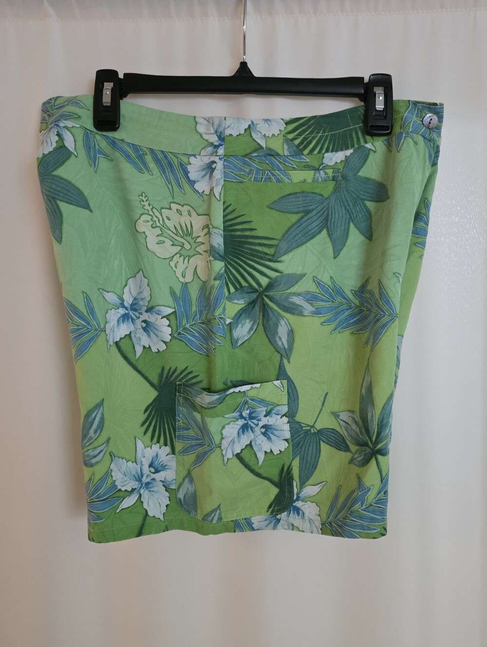 Tommy Bahama Green and Blue Floral Silk Shirts